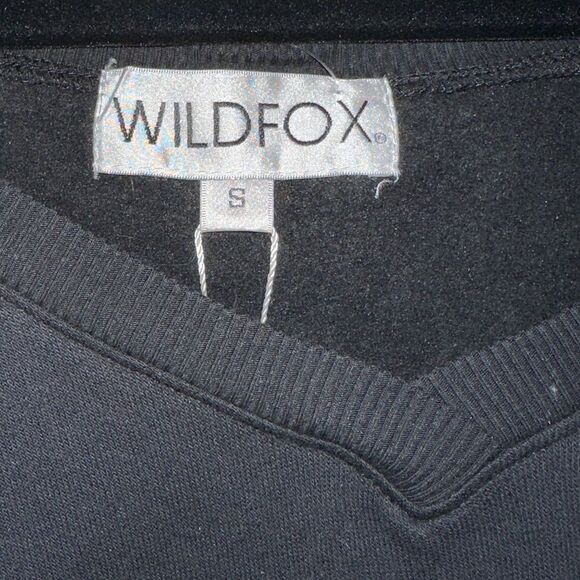 WILDFOX NWT WOMEN’S SWEATSHIRT PULLOVER WITH V-NECK IN SIZE SMALL APRÈS-SKI - Picture 2 of 3